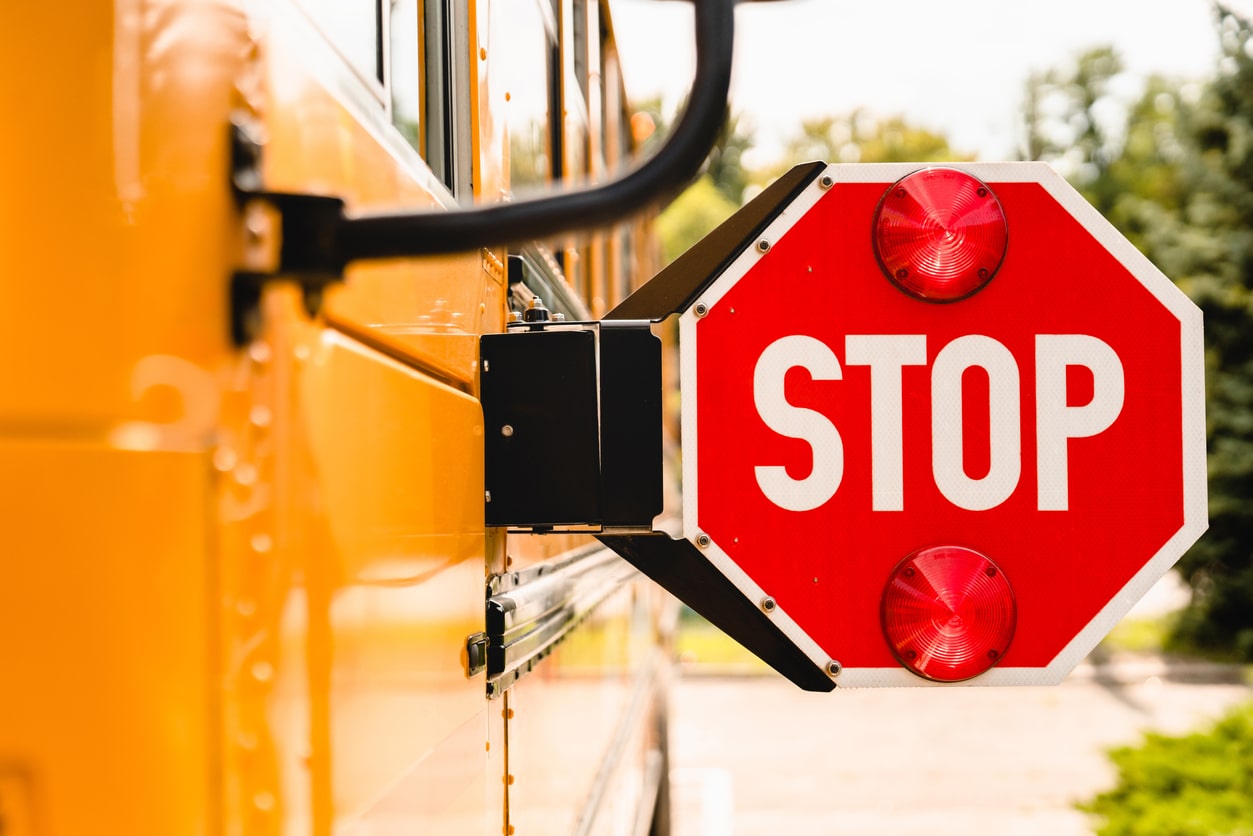 School Bus Stop Sign concept